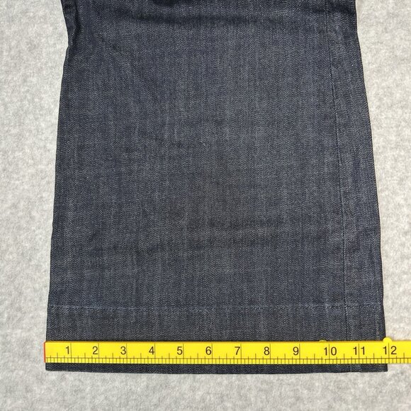 LONDON JEAN Dressy Mid-Rise Jeans Womens 10 Y2K Wide Leg Dark Blue VTG 90s - Picture 8 of 11